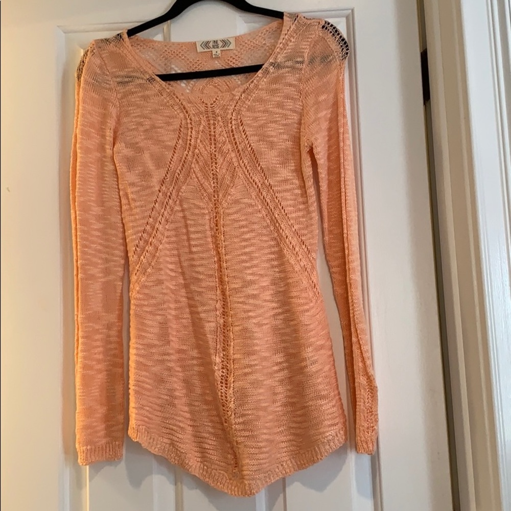 Pink Rose Peach Knit Sweater